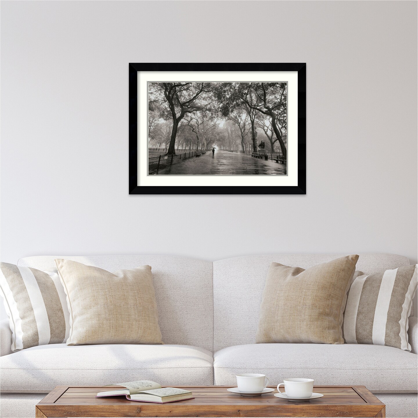 Poets Walk by Henri Silberman Wood Framed Wall Art Print 35 in. W x 26 in. H