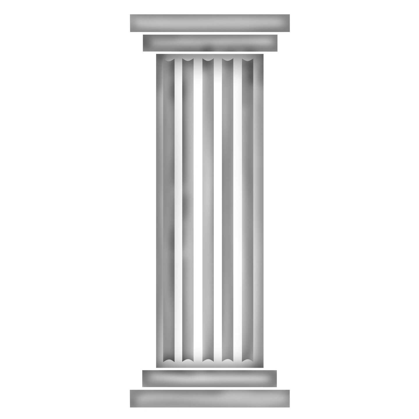 Fluted Column Wall Stencil | 1088 by Designer Stencils | Reusable Art Craft Stencils for Painting on Walls, Canvas, Wood | Reusable Plastic Paint Stencil for Home Makeover | Easy to Use &#x26; Clean Art Stencil