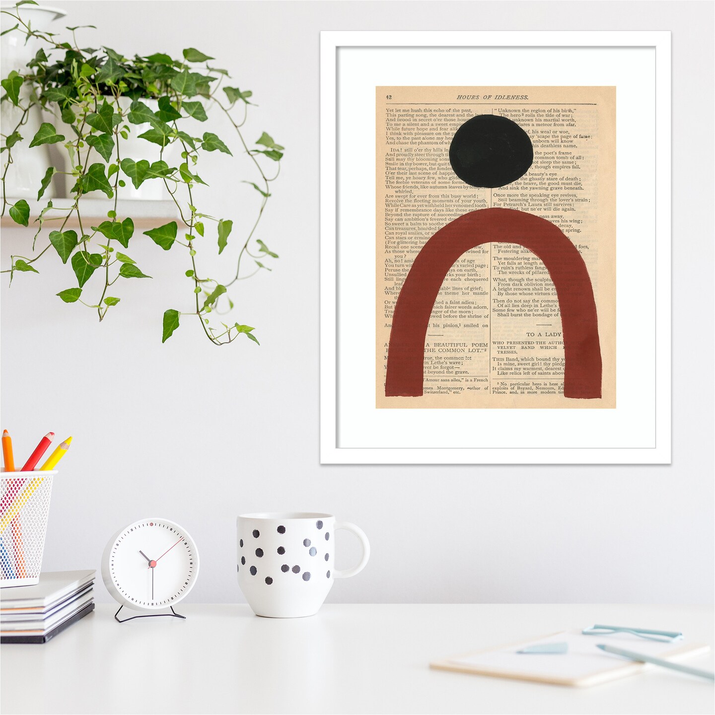 Modern Prose VI by W. Stramel Wood Framed Wall Art Print | Framed Art ...