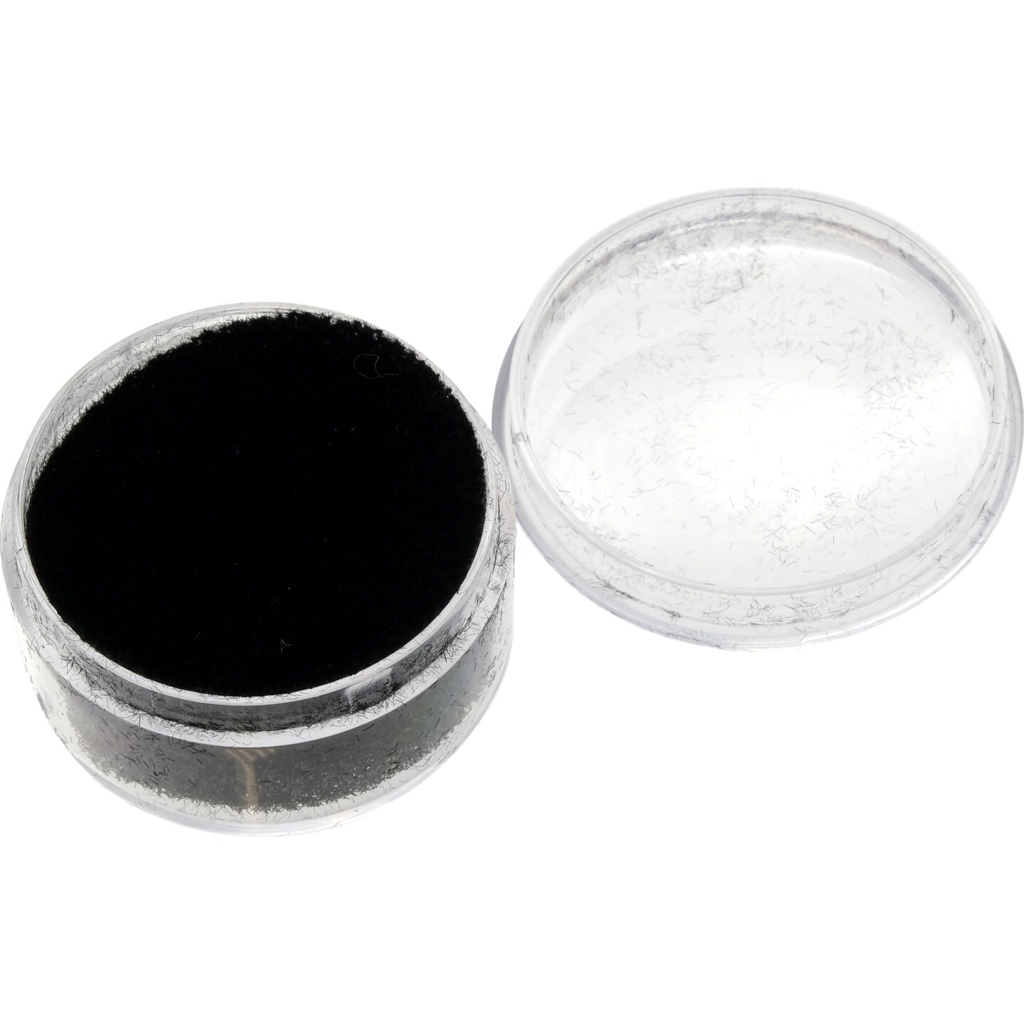 2 White Plastic Stackable Jewelry Display Trays w/ Black 50 Gem Jar Inserts