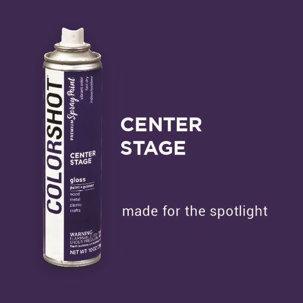 COLORSHOT Gloss Spray Paint Center Stage (Purple) 10 oz. 6 Pack