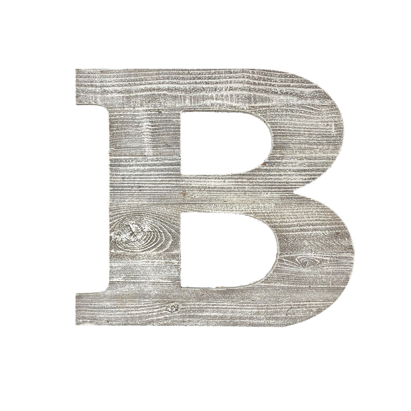 Rustic Farmhouse Large 16" White Decorative Monogram Wood Letter
