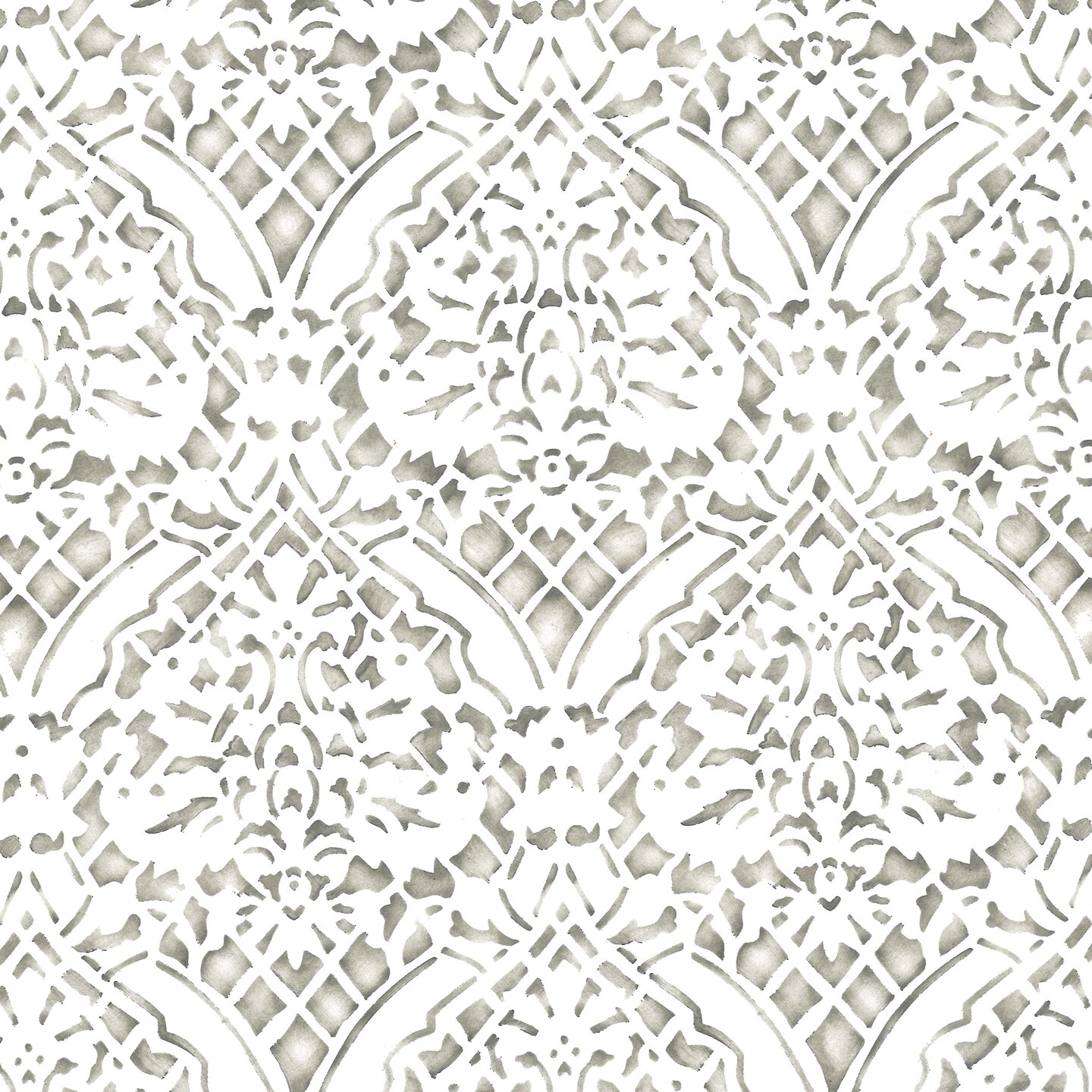 Small Overall Damask | 2497 by Designer Stencils | Pattern Stencils | Reusable Stencils for Painting | Safe &#x26; Reusable Template for Wall Decor | Try This Stencil Instead of a Wallpaper | Easy to Use &#x26; Clean Art Stencil Pattern