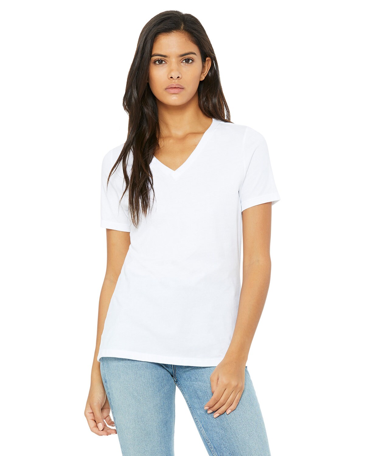 BELLA+CANVAS Ladies' Relaxed Jersey V-Neck T-Shirt, 6405 | Michaels