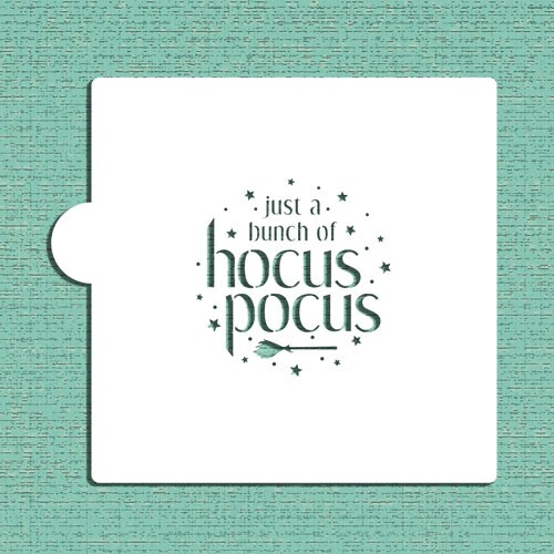Hocus Pocus Cookie & Craft Stencil | CM156 by Designer Stencils | Cookie Decorating Tools |