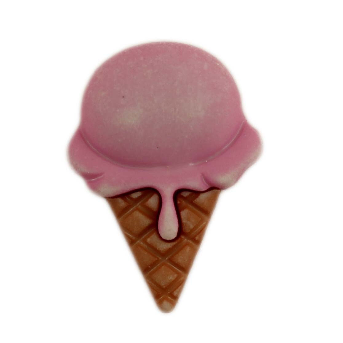 Buttons Galore and More 3D Bulk Buttons - Ice Cream Cone - 25 Buttons
