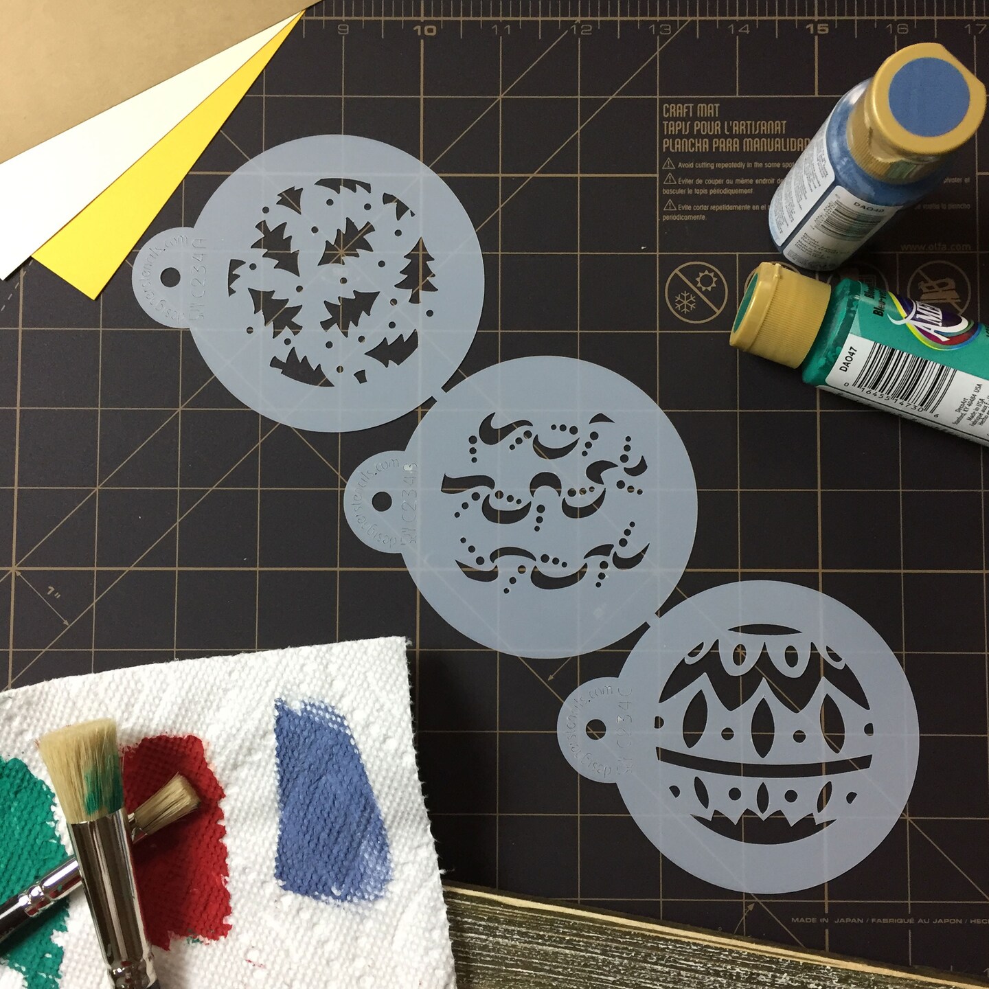 Christmas Balls Cookie Stencils | C234 by Designer Stencils | Cookie Decorating Tools | Baking Stencils for Royal Icing, Airbrush, Dusting Powder | Reusable Plastic Food Grade Stencil for Cookies | Easy to Use &#x26; Clean Cookie Stencil