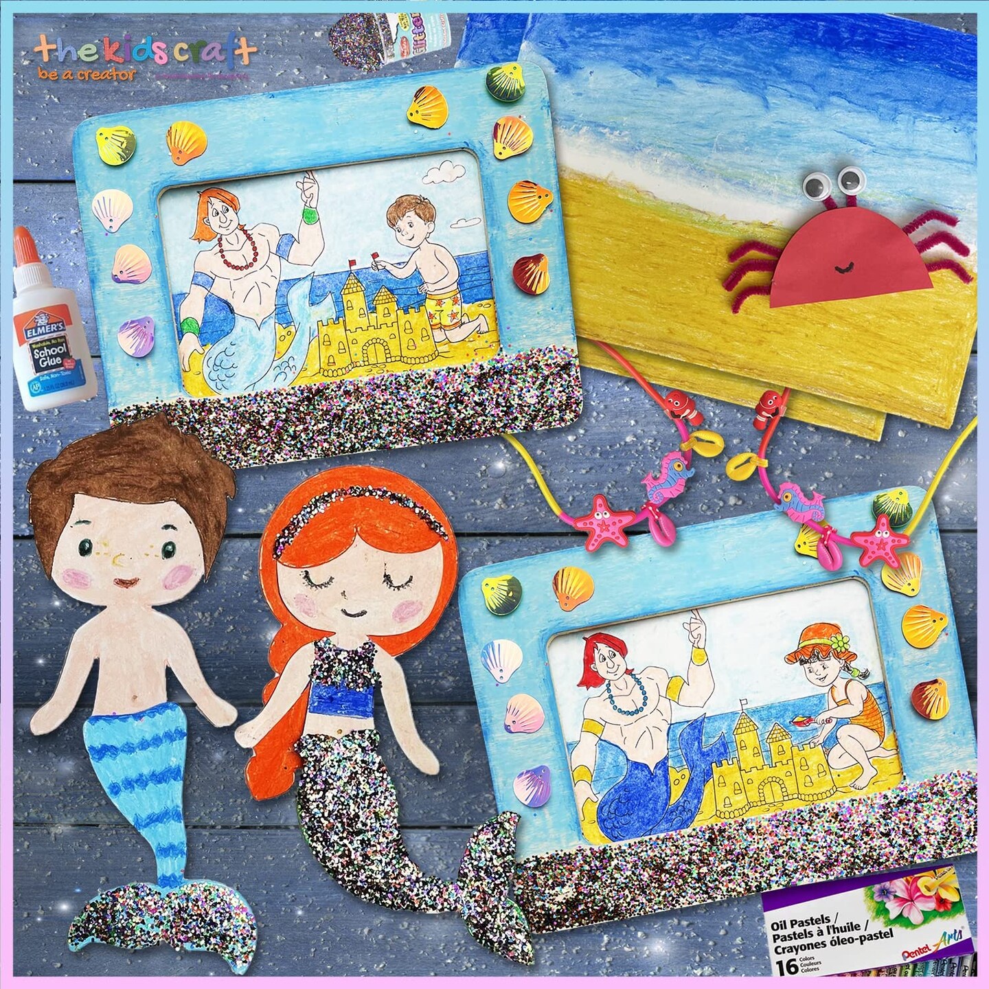 Mermaid at the Beach, The Kids Craft DIY Crafts Box