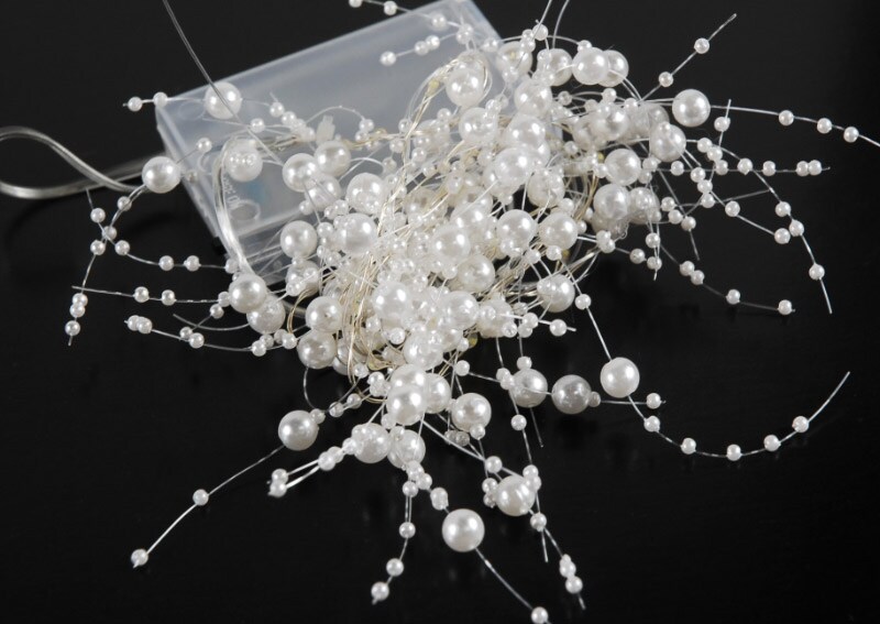 Perfect Holiday 20 LED Beads String Light Battery Operated - White