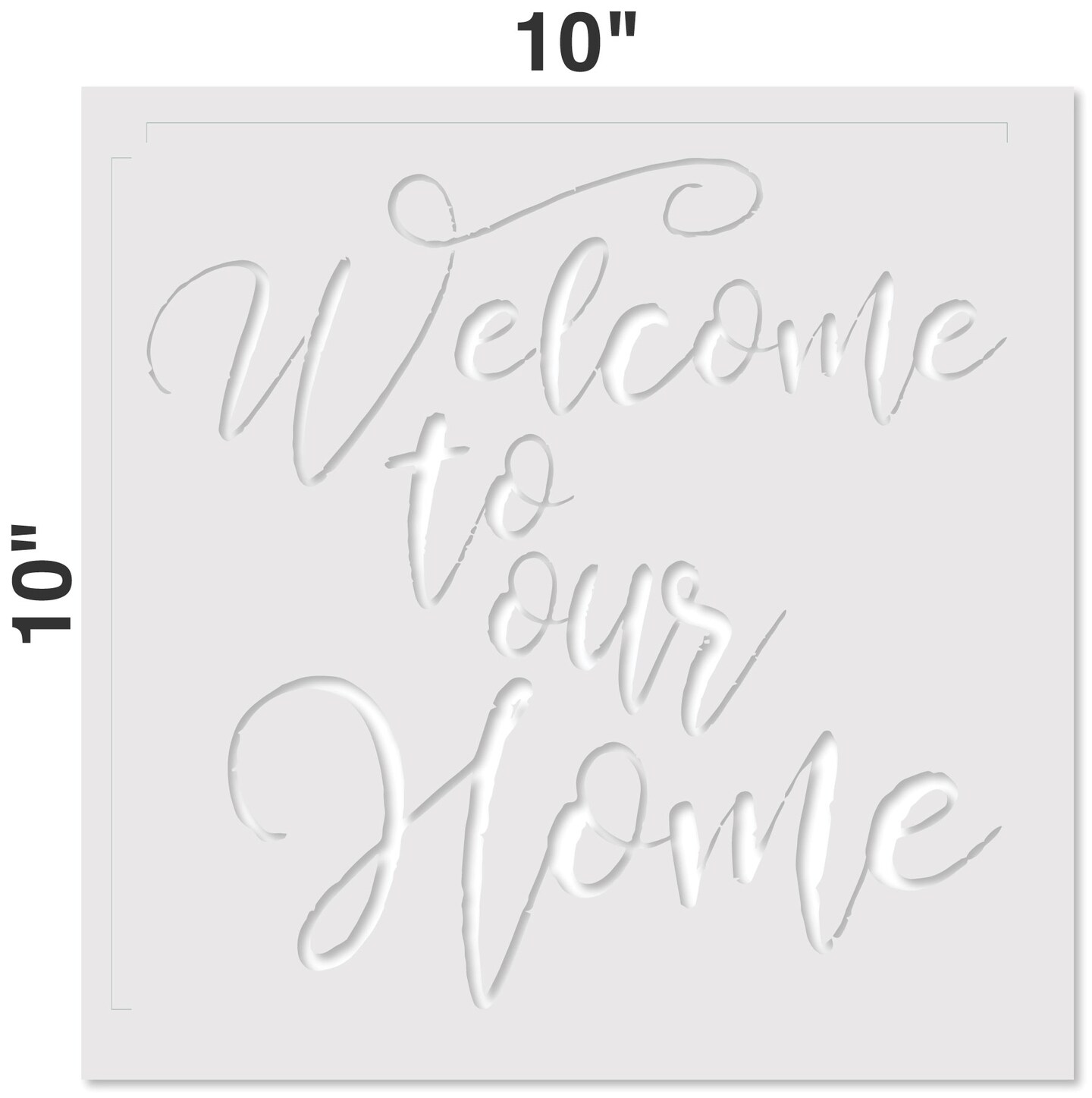 Welcome to Our Home Embossing 12 x 12 Stencil | FS017 by Designer Stencils | Reusable Stencils for Painting |