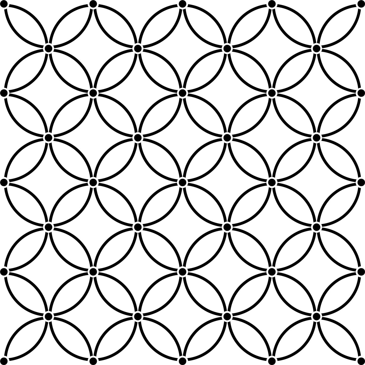 Interlocking Circles All Over Embossing 12 x 12 Stencil | FS031 by Designer Stencils | Pattern Stencils | Reusable Stencils for Painting on Wood, Wall, Tile, Canvas, Paper, Fabric, Furniture, Floor | Try Instead of a Wallpaper | Easy to Use &#x26; Clean
