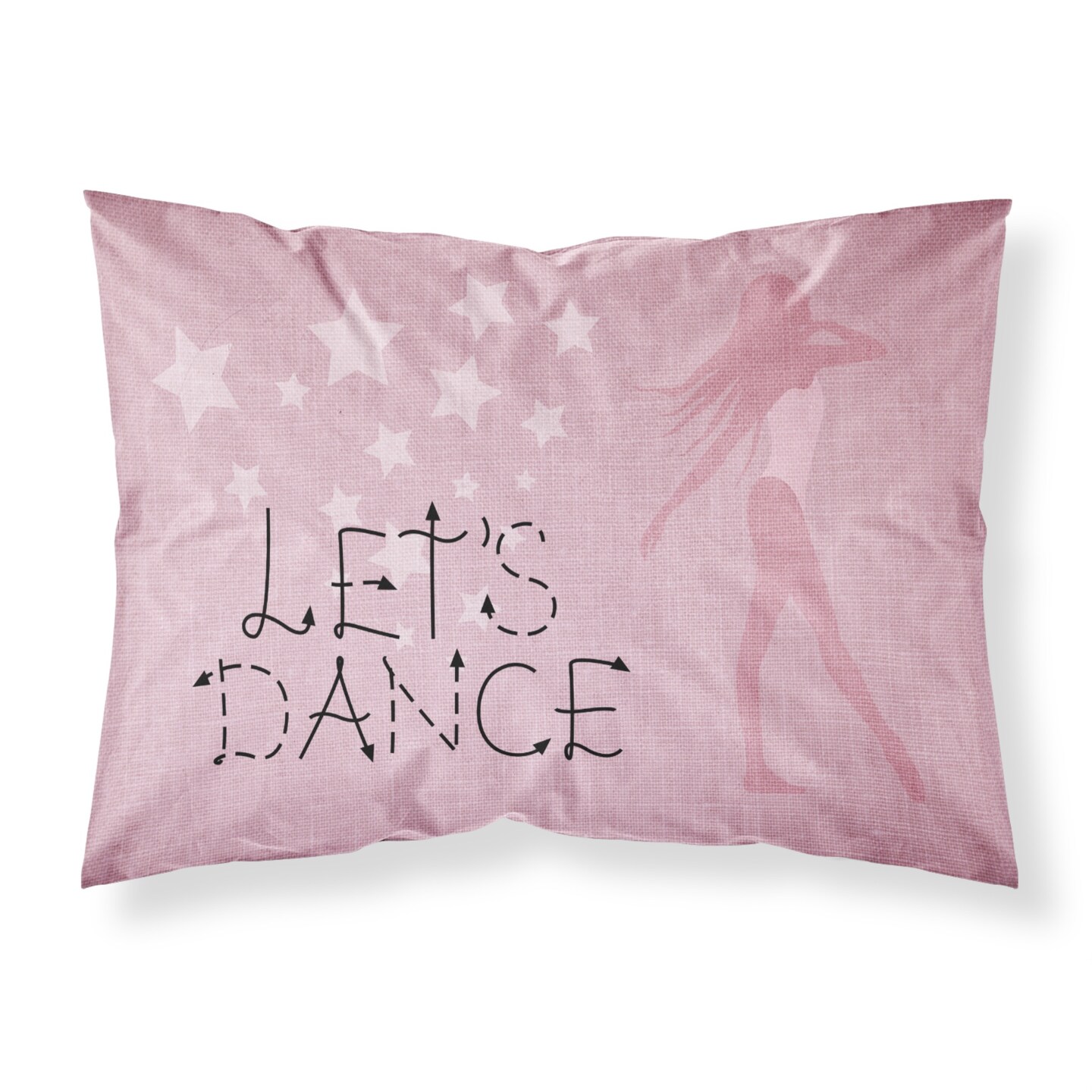 &#x22;Caroline&#x27;s Treasures Let&#x27;s Dance Linen Pink Pillowcase, Standard, Multicolor&#x22;