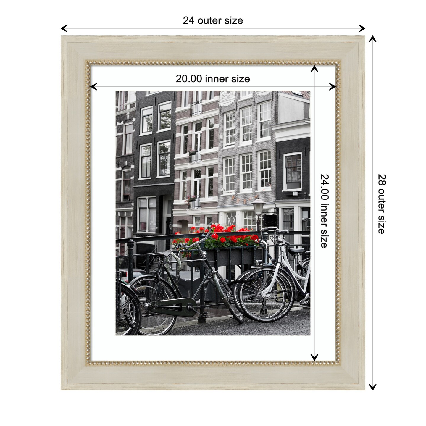 Parthenon Cream Wood Picture Frame