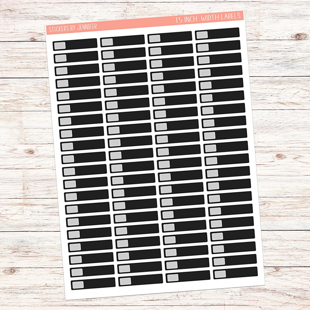 1.5 inch width Planner Sticker Labels (Qauntity-1 sheet) 0100