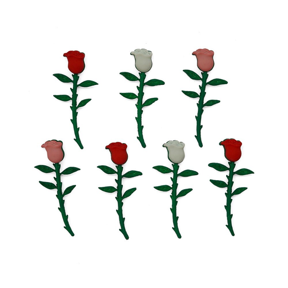 Buttons Galore Romance Button Assortment – 50+ Valentine’s Day Buttons for Sewing & Crafts – 6 Packs of Heart, Rose, Teddy Bear, and Treat Designs