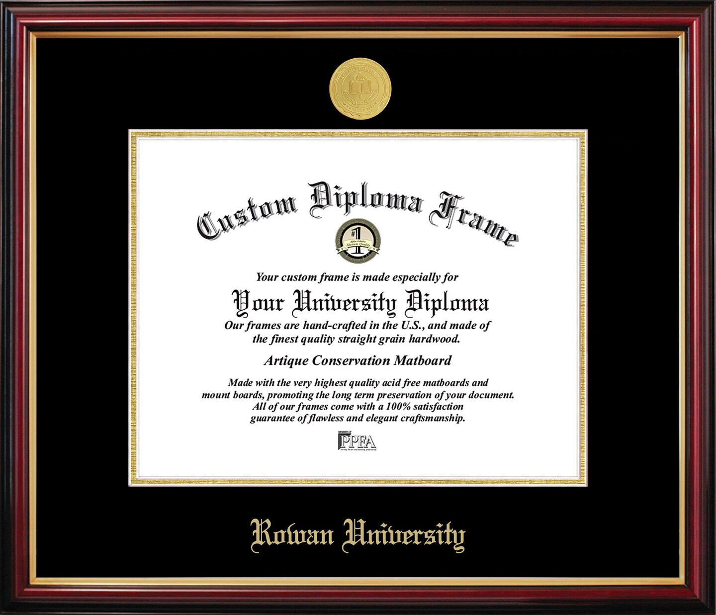 Rowan University Petite Diploma Frame