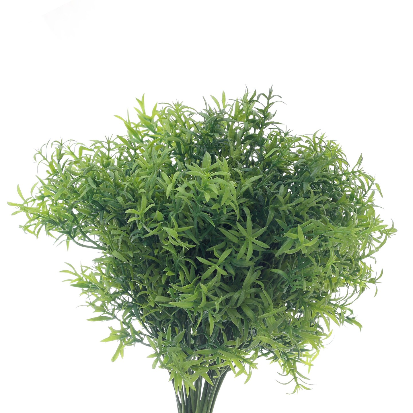 Grand Verde Asparagus Artificial Plants Real Touch Plastic Greenery Faux Bush Small Green Leaves Fake Shrubs - DIY Home Decoration Indoor Outdoor Decor, Bulk 10pcs