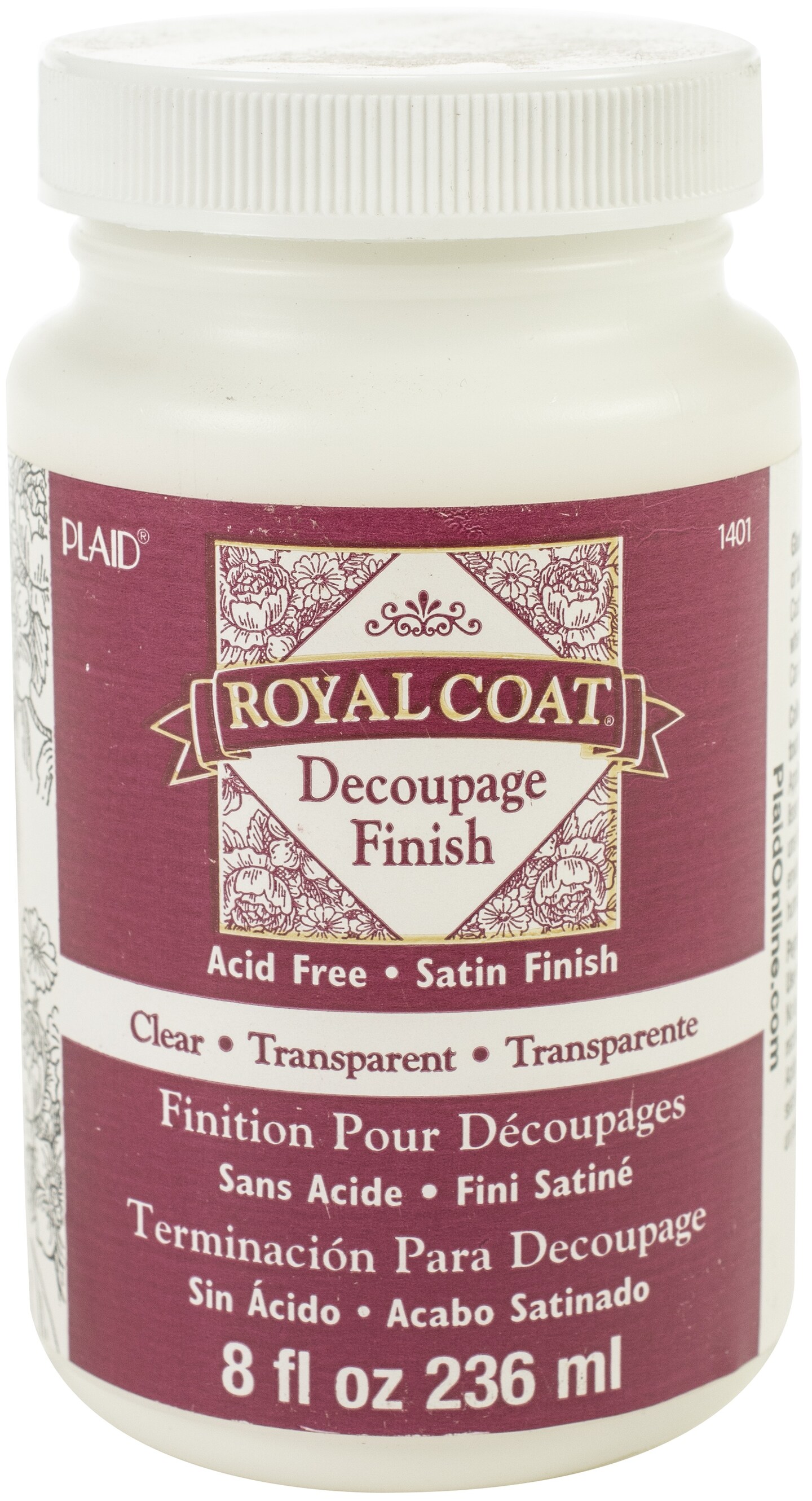 Royal Coat Satin Decoupage Finish 8oz Clear Stencils Forms Michaels   13967773783713 