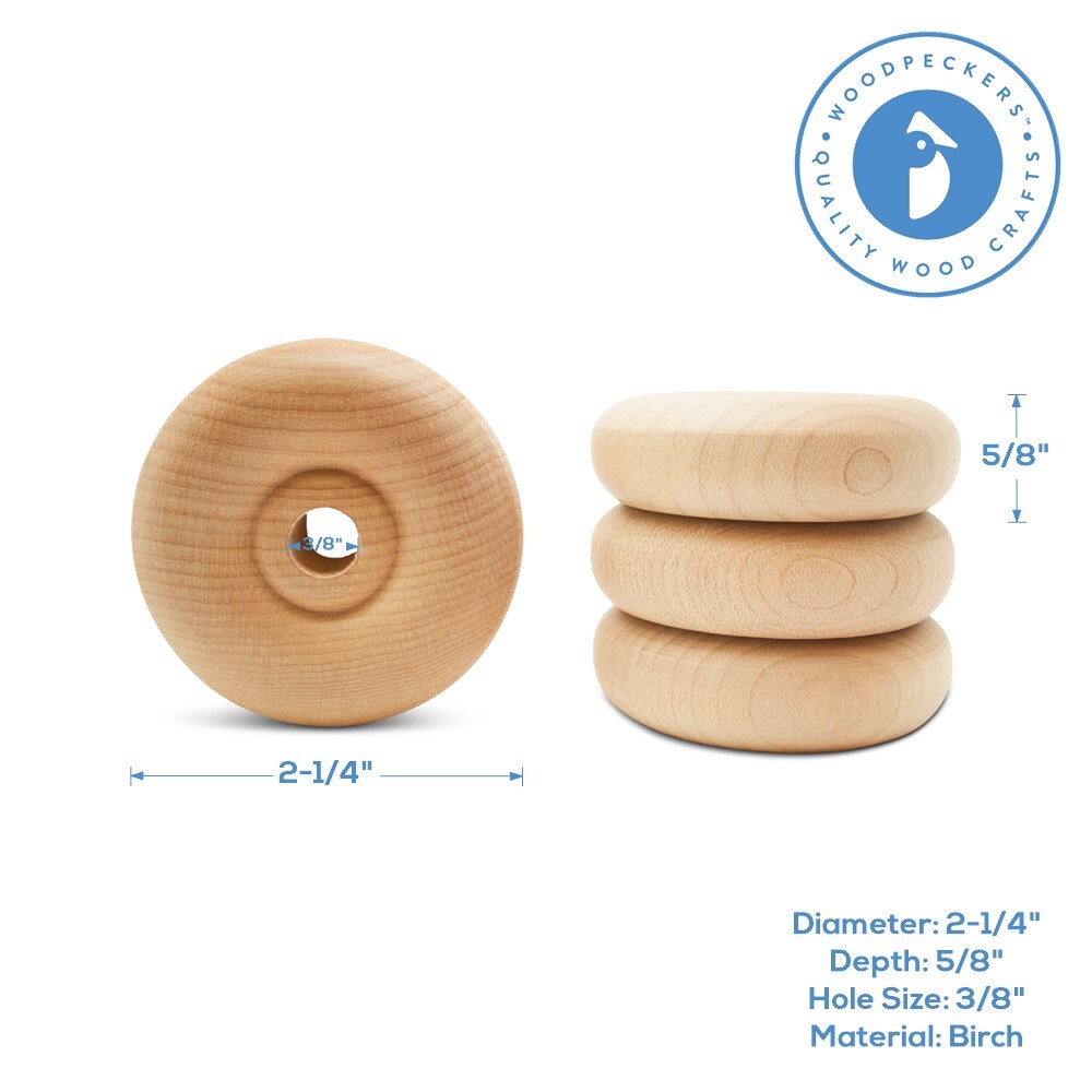 Classic Mini Wood Wheels, Multiple Sizes Available, Craft | Woodpeckers