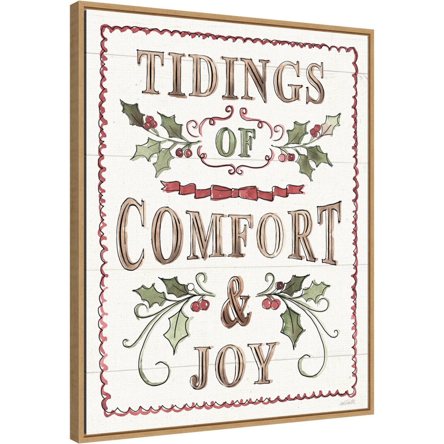 Soft Season VIII by Anne Tavoletti 23-in. W x 28-in. H. Canvas Wall Art Print Framed in Natural