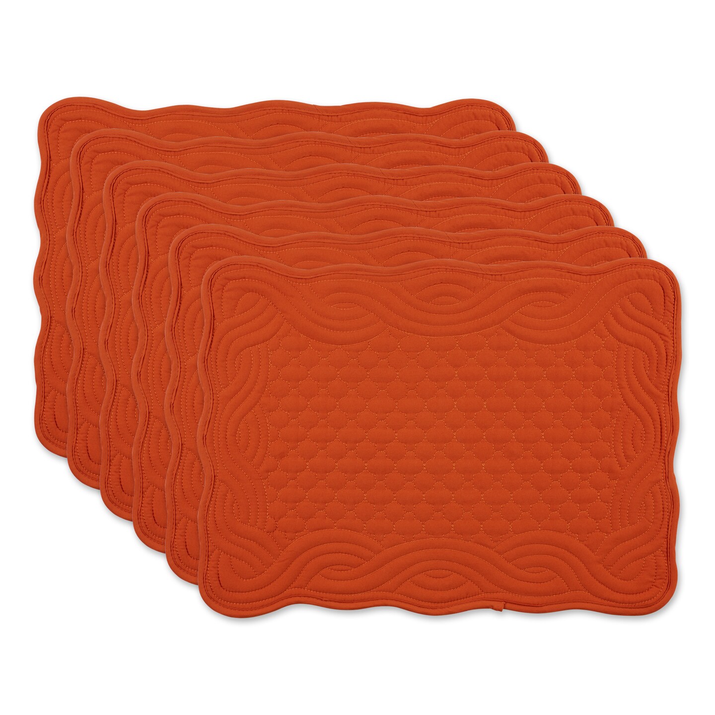 DII Pumpkin Spice Quilted Farmhouse Placemat (Set of 6)