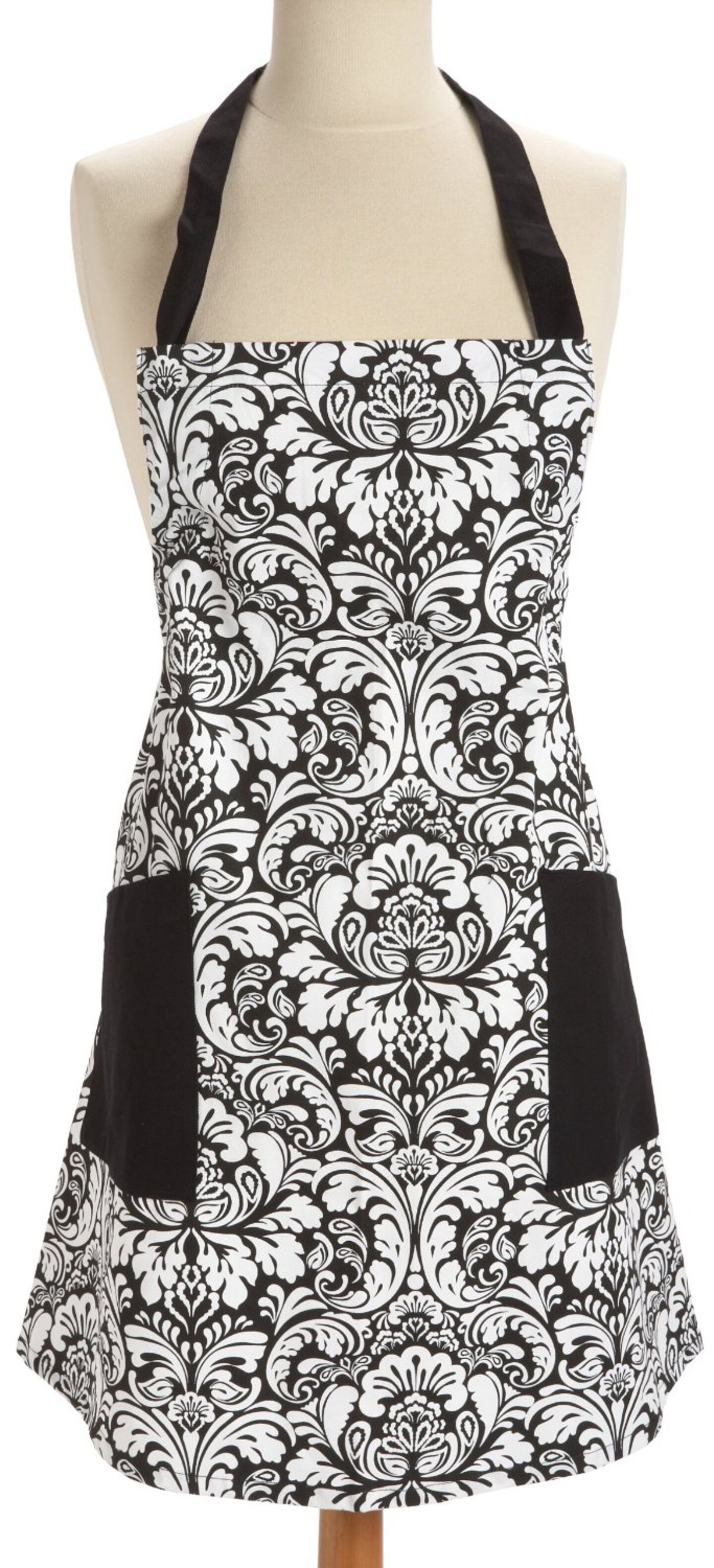 DII Black Damask Apron Michaels