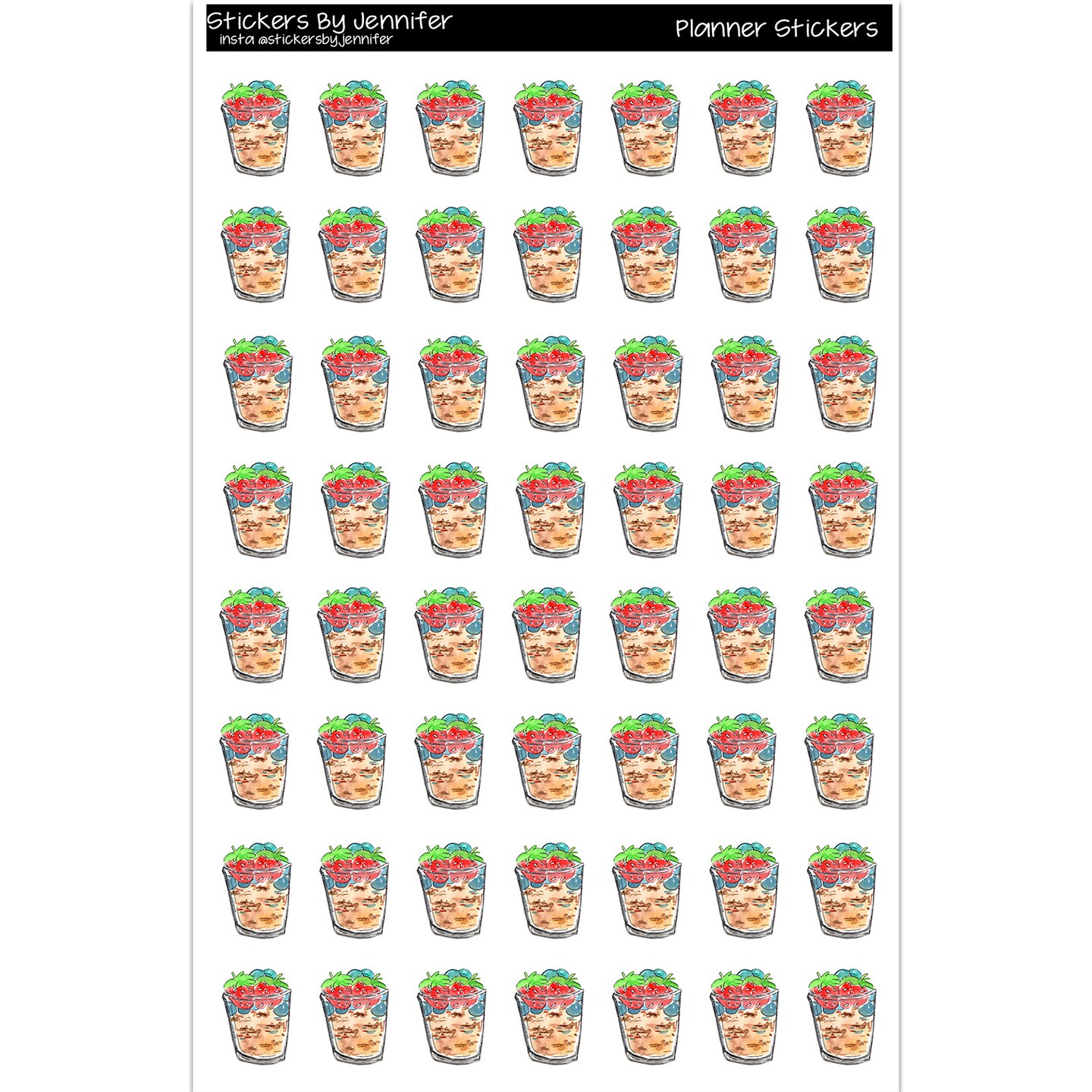 Fruit Parfait Planner Stickers Scrapbooking Kids DIY Arts Crafting