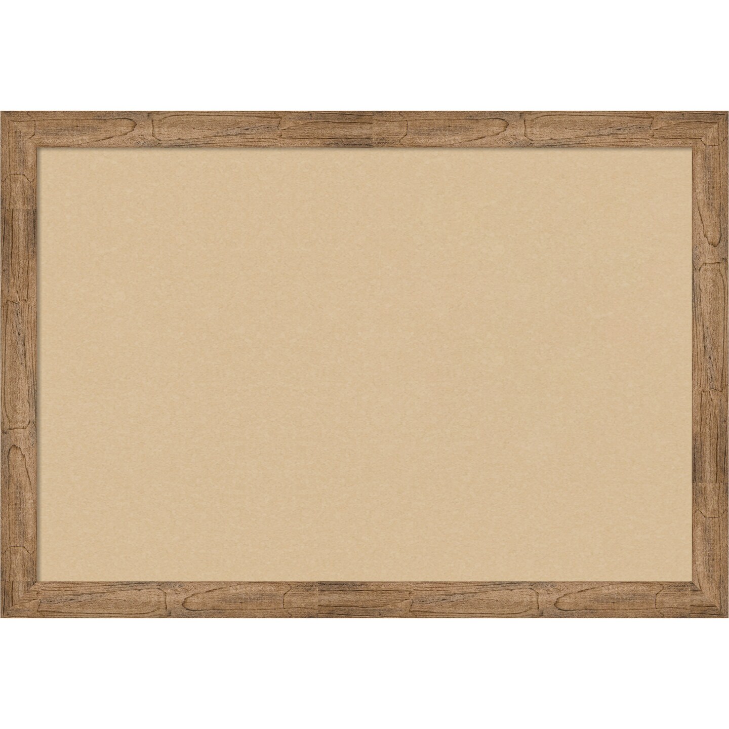 Tan Cork Board (40 in. x 28 in.), Owl Brown Narrow Wood Frame