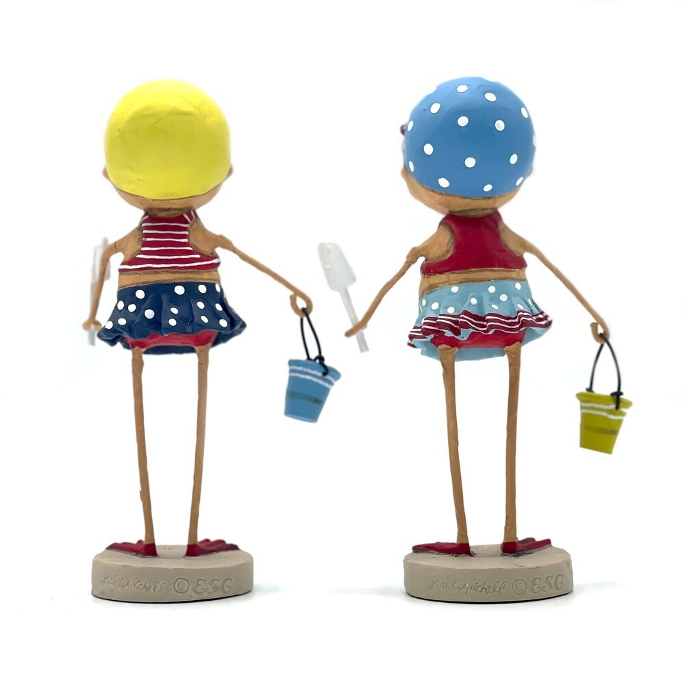 Lori Mitchell Summer Collection: Bathing Beauties Figurines, Set of 2