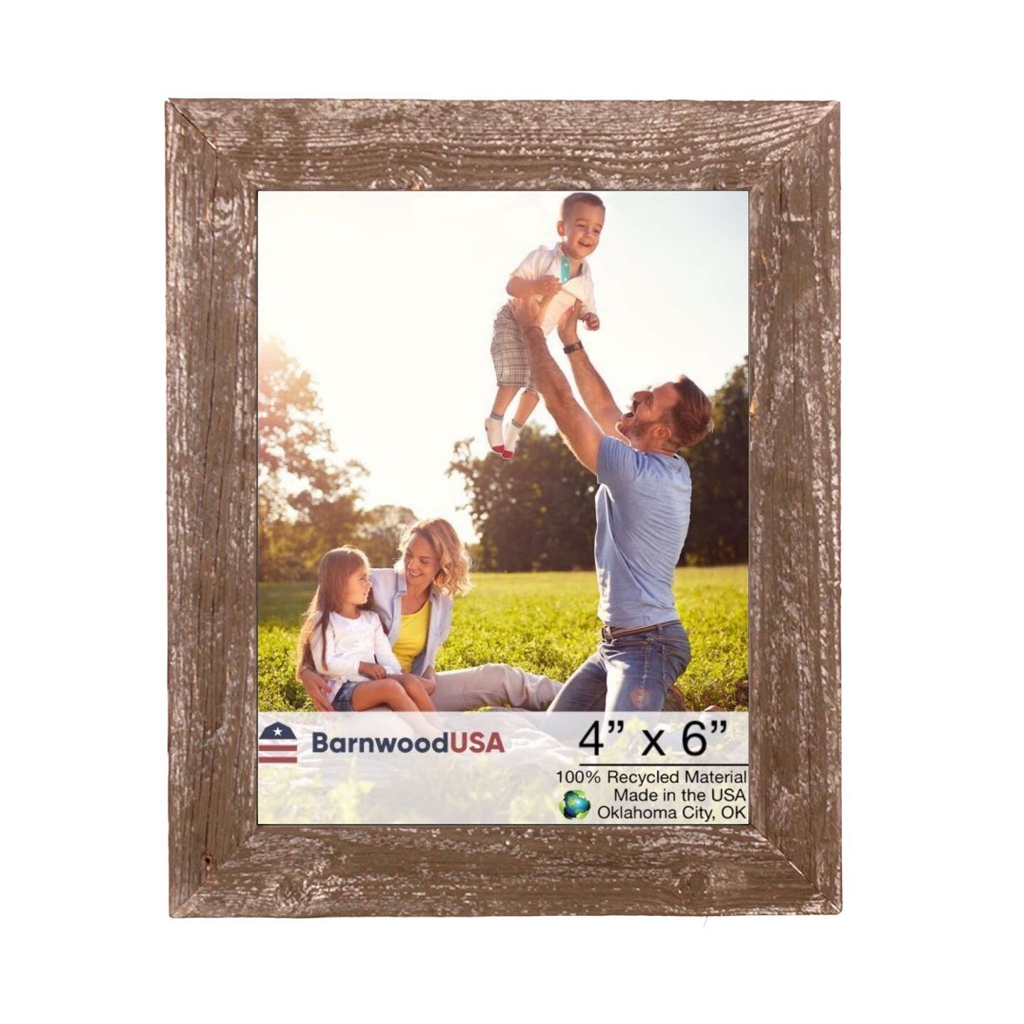 Rustic Farmhouse Standard Tabletop Reclaimed Wood Picture Frame