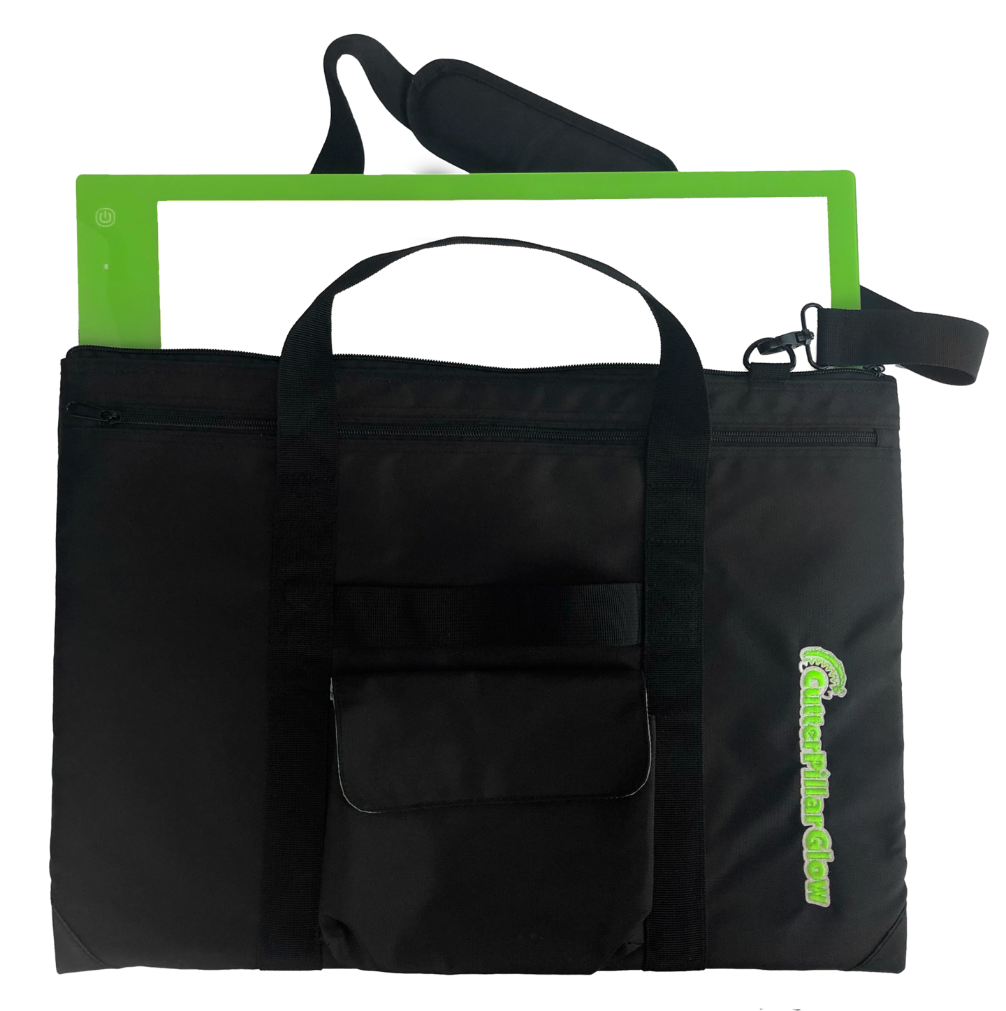 Highly Functional Paded Nylon Bag for Premium-Basic Glows With Shoulder Strap, Zipped Pockets
