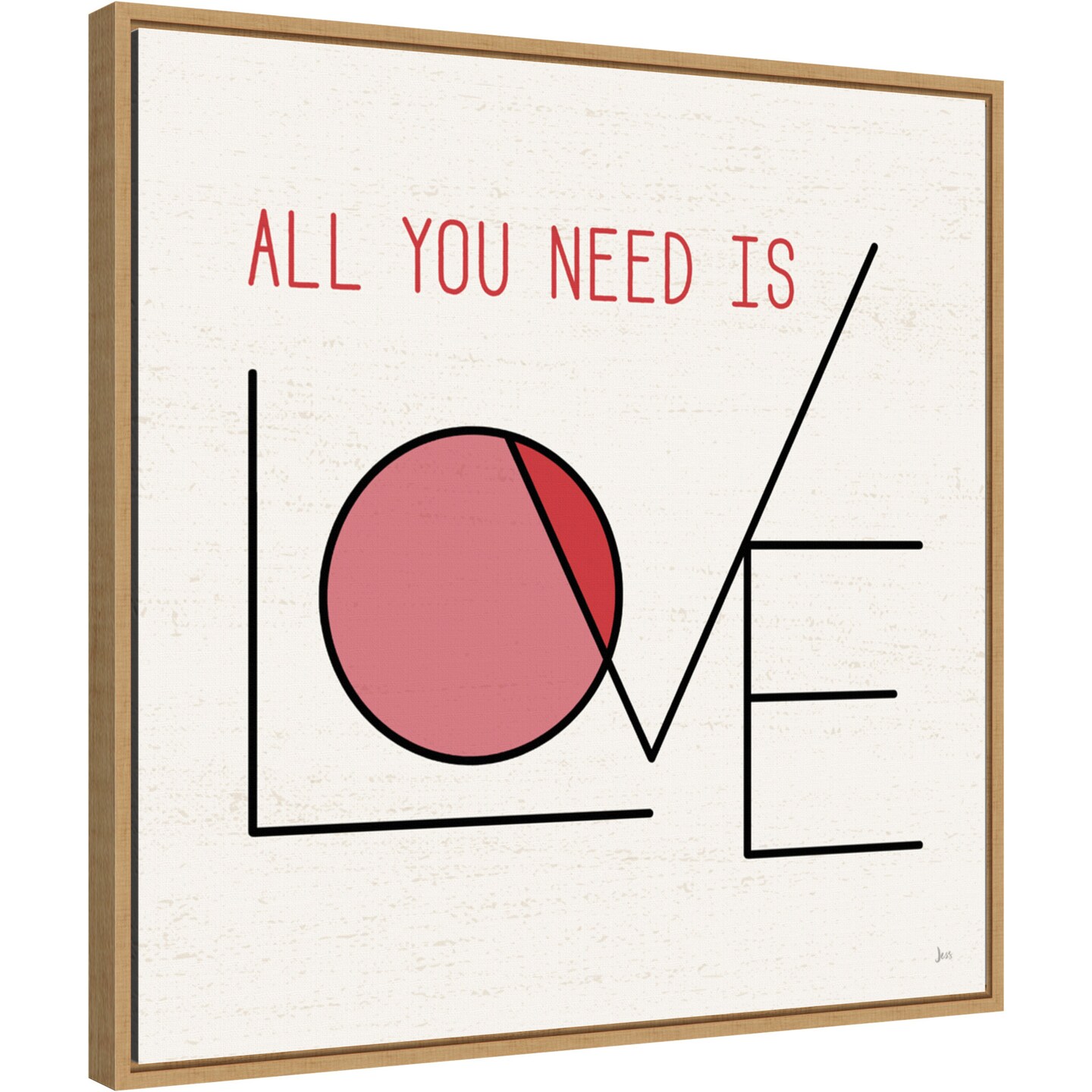 Love Letters I by Jess Aiken 22-in. W x 22-in. H. Canvas Wall Art
