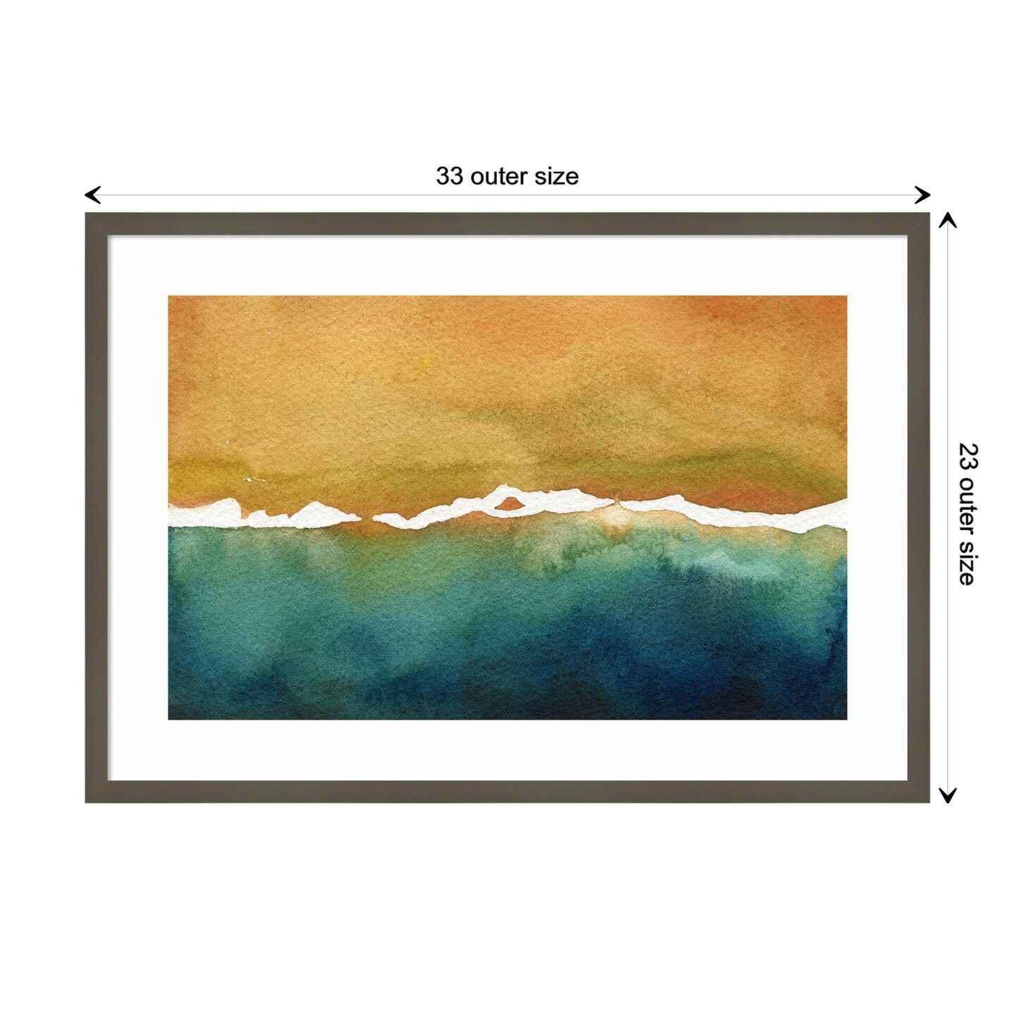 Above by Janet Meinke Lau Wood Framed Wall Art Print