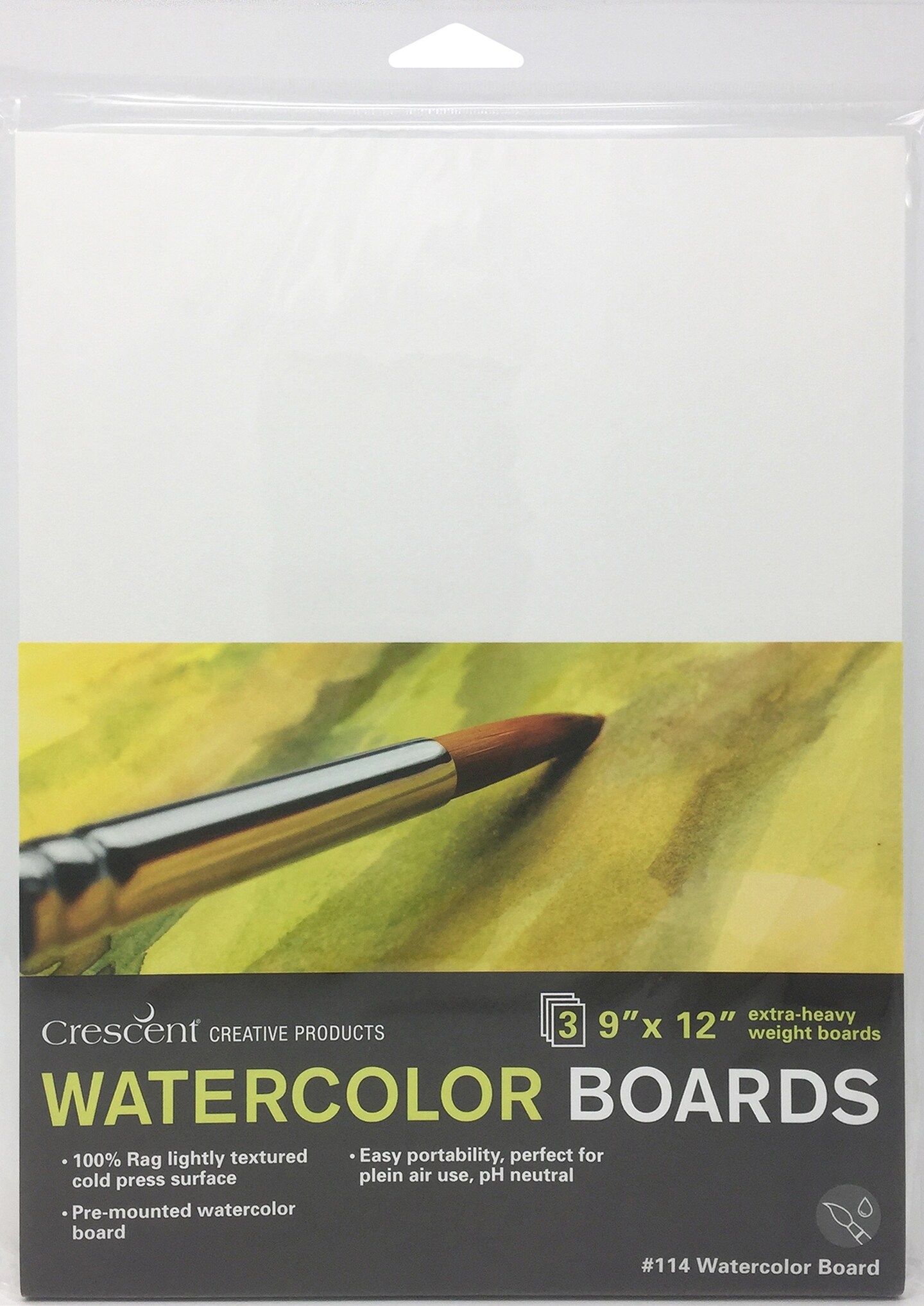 Crescent Watercolor Board 3/Pkg9"X12" White Accessories Michaels