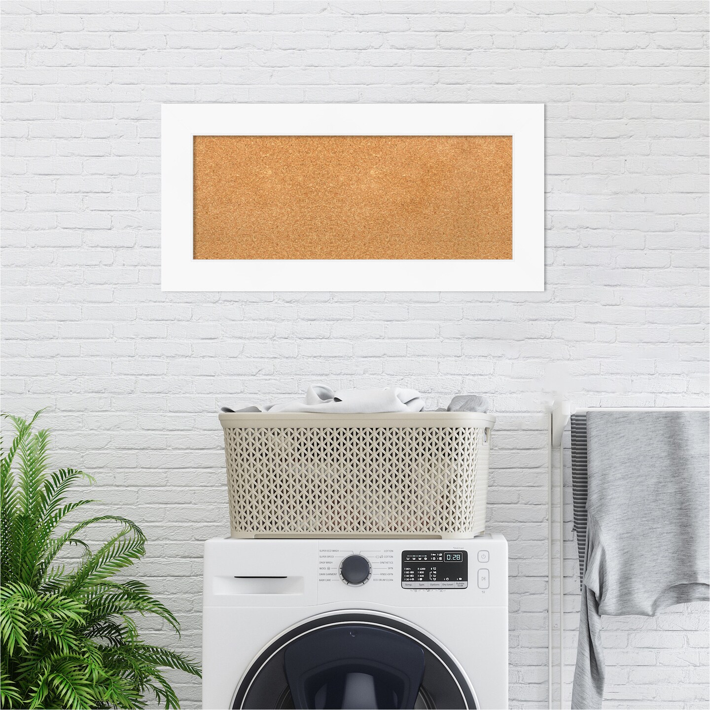 Cork Board, Cabinet White Frame - Bulletin Board, Organization Board, Pin Board