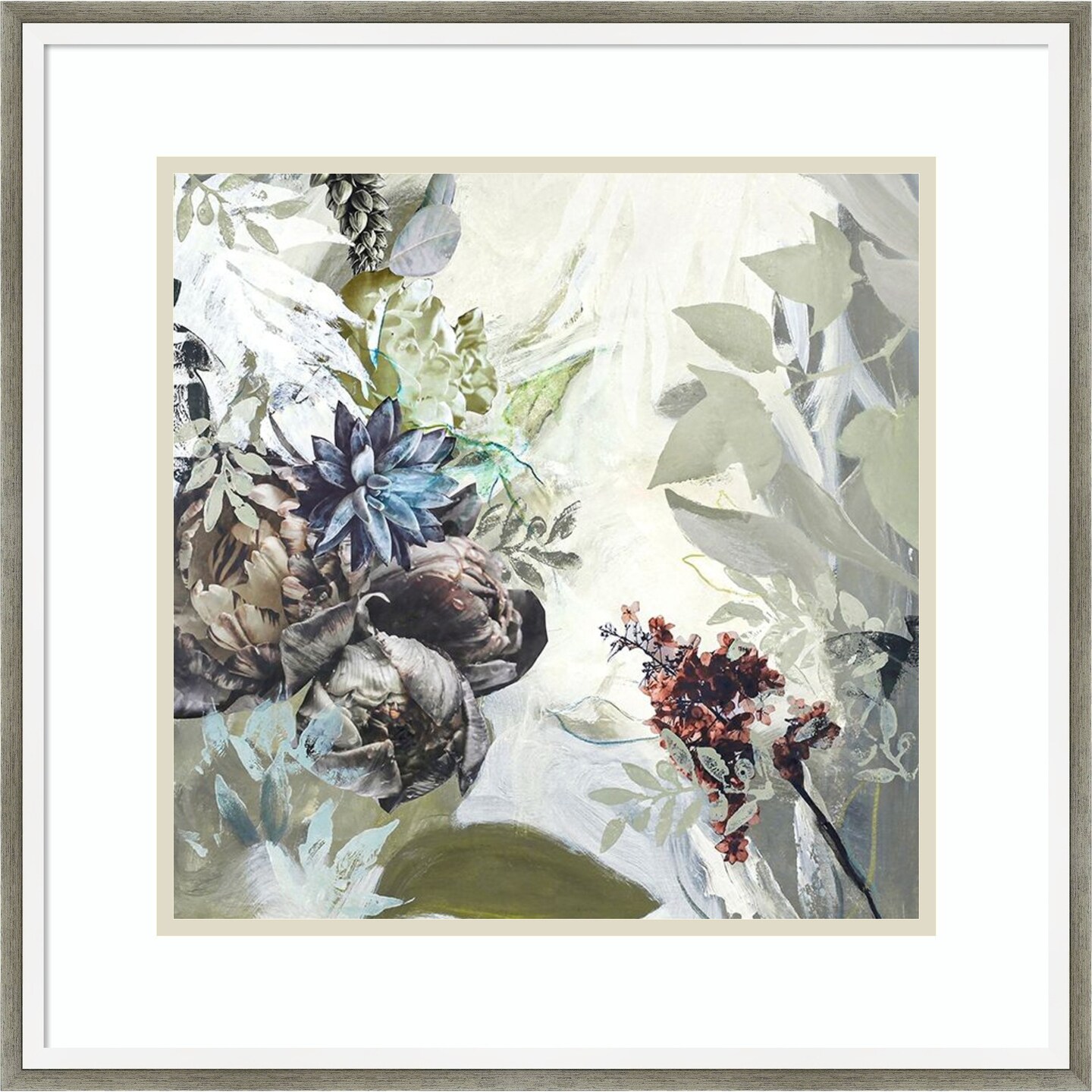 Green Garden by Design Fabrikken Wood Framed Wall Art Print 20 in. W x 20 in. H