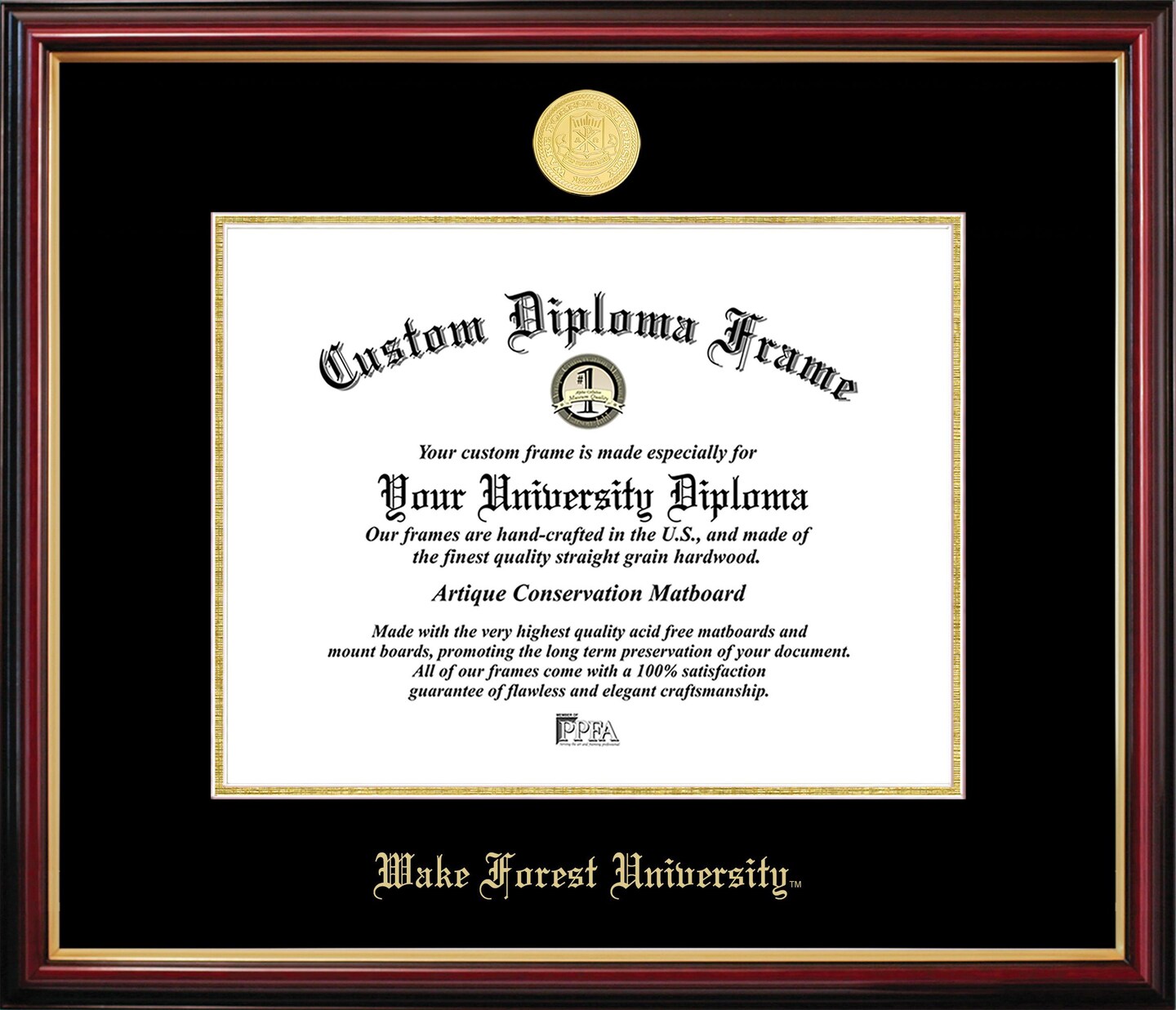 Wake Forest University Petite Diploma Frame