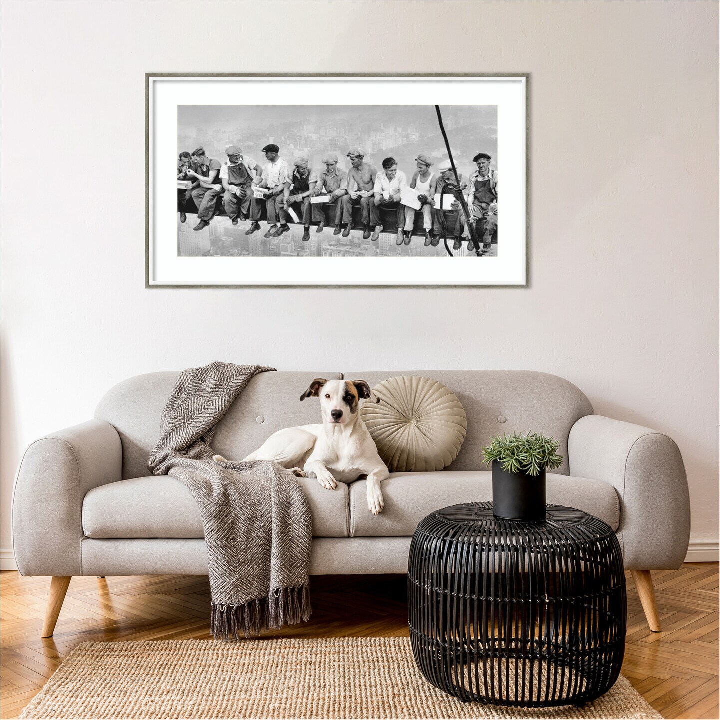 Lunch on a Skyscraper 1932 by Charles C. Ebbets Wood Framed Wall Art Print