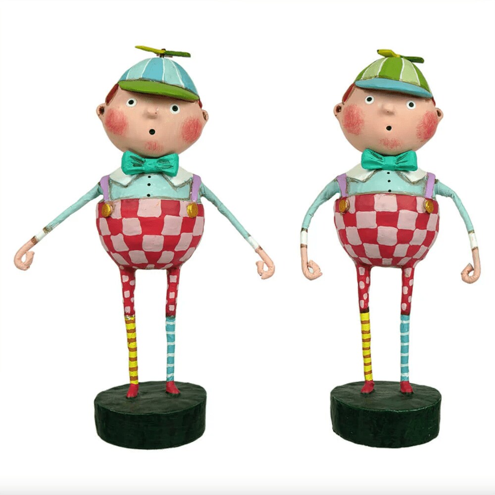 Lori Mitchell Alice in Wonderland Collection: Tweedledee & Tweedledum Figurines, Set of 2