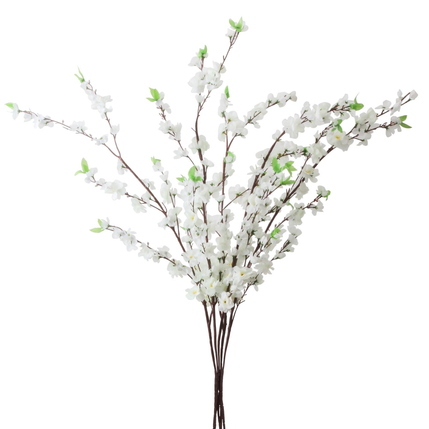 Grand Verde Cherry Blossoms Artificial Tree Branches 47” Tall Stems Silk Flowers Faux Bouquet for Floor Vase DIY Japanese Home Decor, Bulk 5pcs