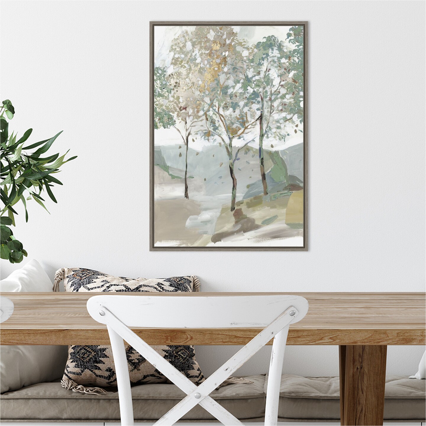 Breezy Landscape Trees II by Allison Pearce Canvas Wall Art Print Framed