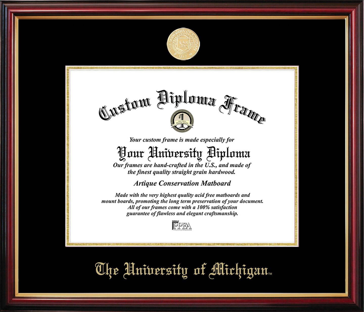 University of Michigan Petite Diploma Frame