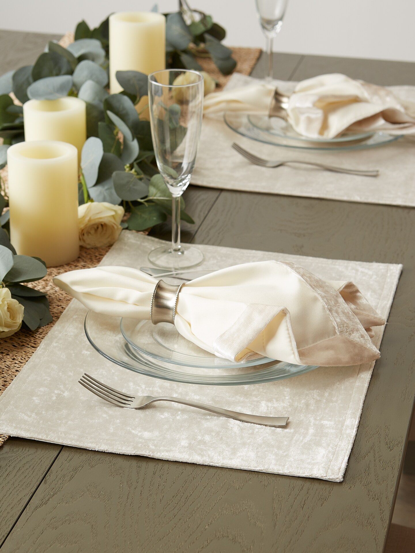 DII Cream Velvet Placemat (Set of 4) | Michaels