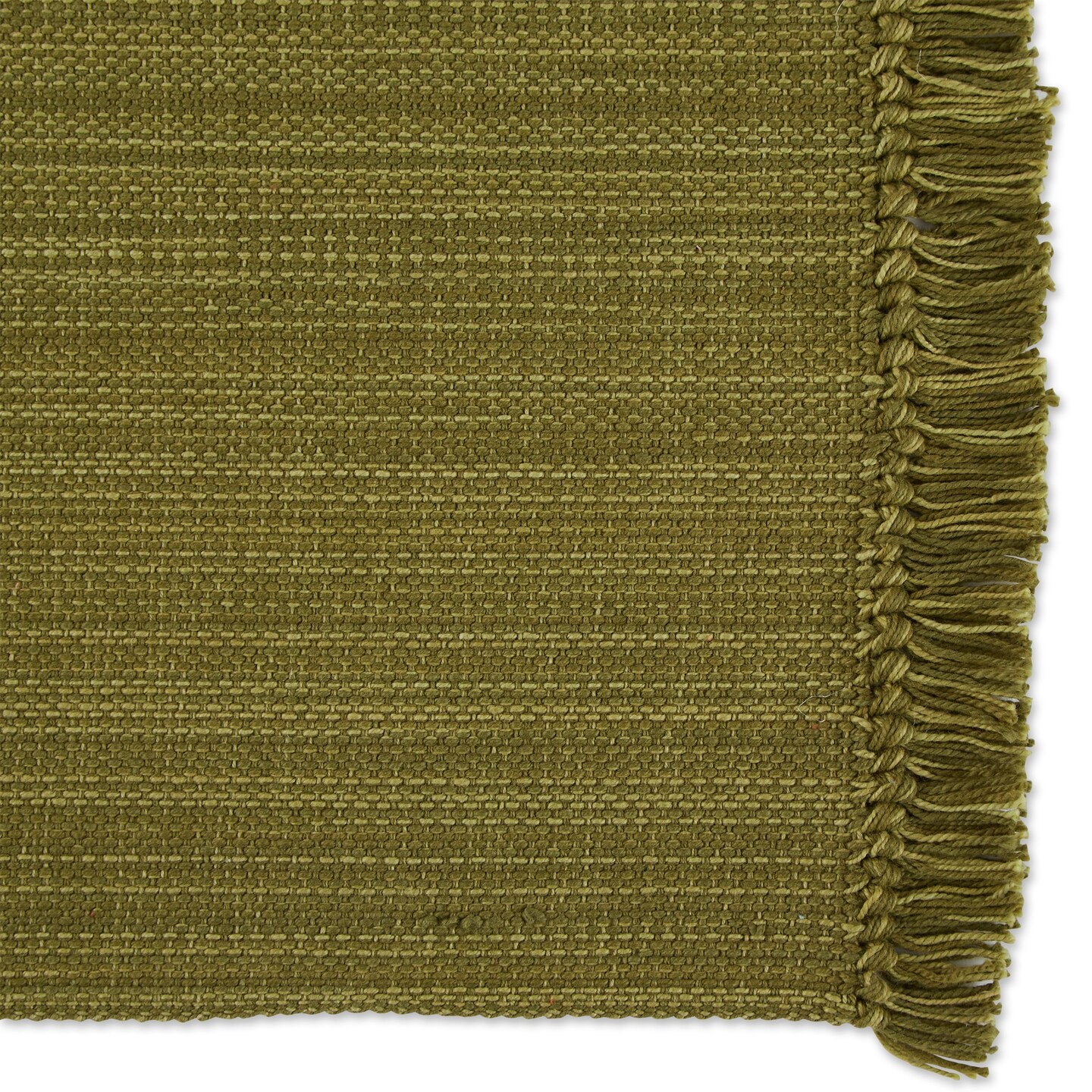 DII Variegated Olive Green Fringe Placemat (Set of 6) Doilies