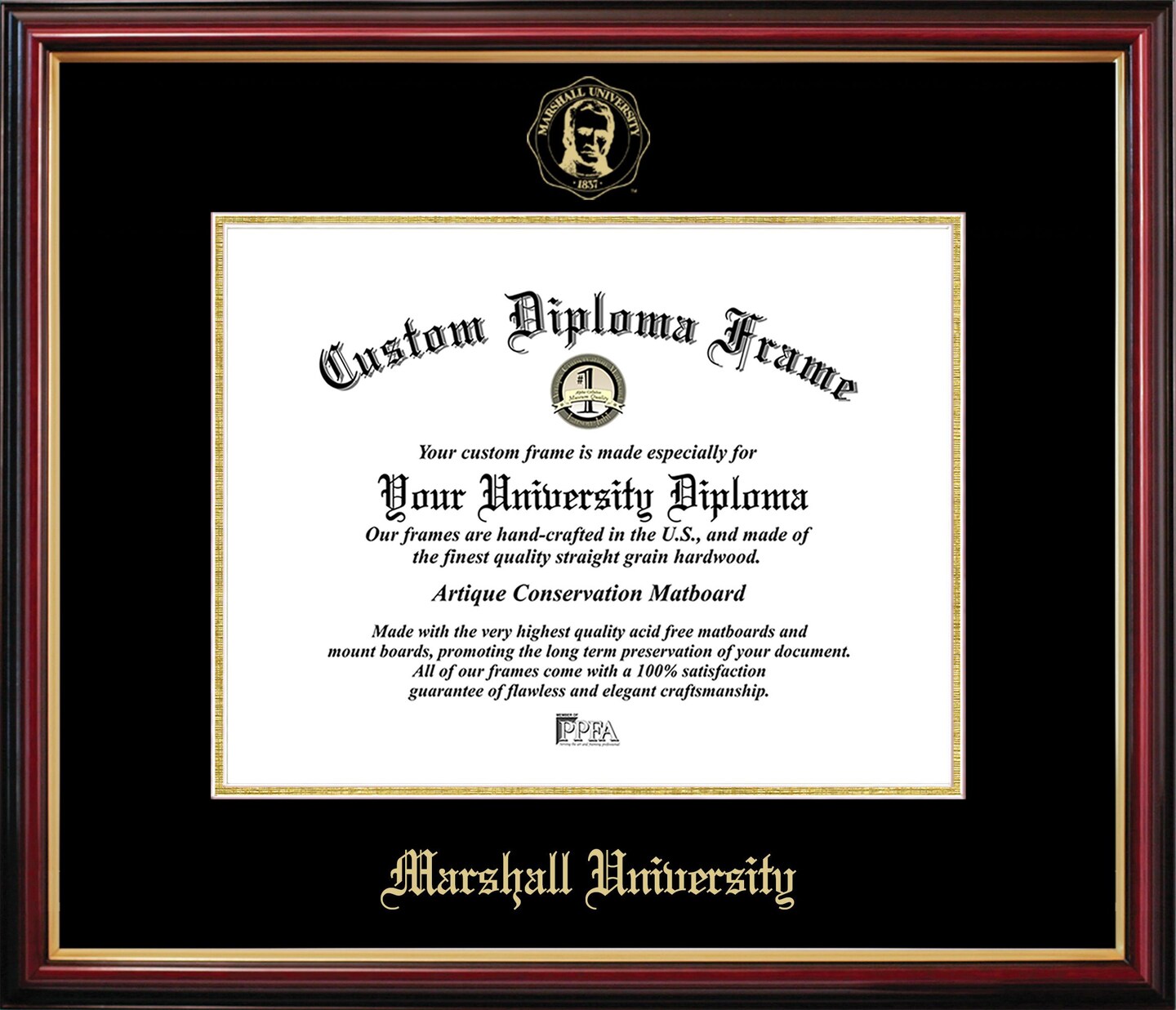 Marshall University Petite Diploma Frame