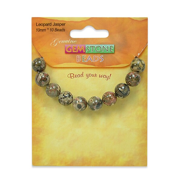 Leopard Jasper Beads pack of 10 | Strung Beads | Michaels