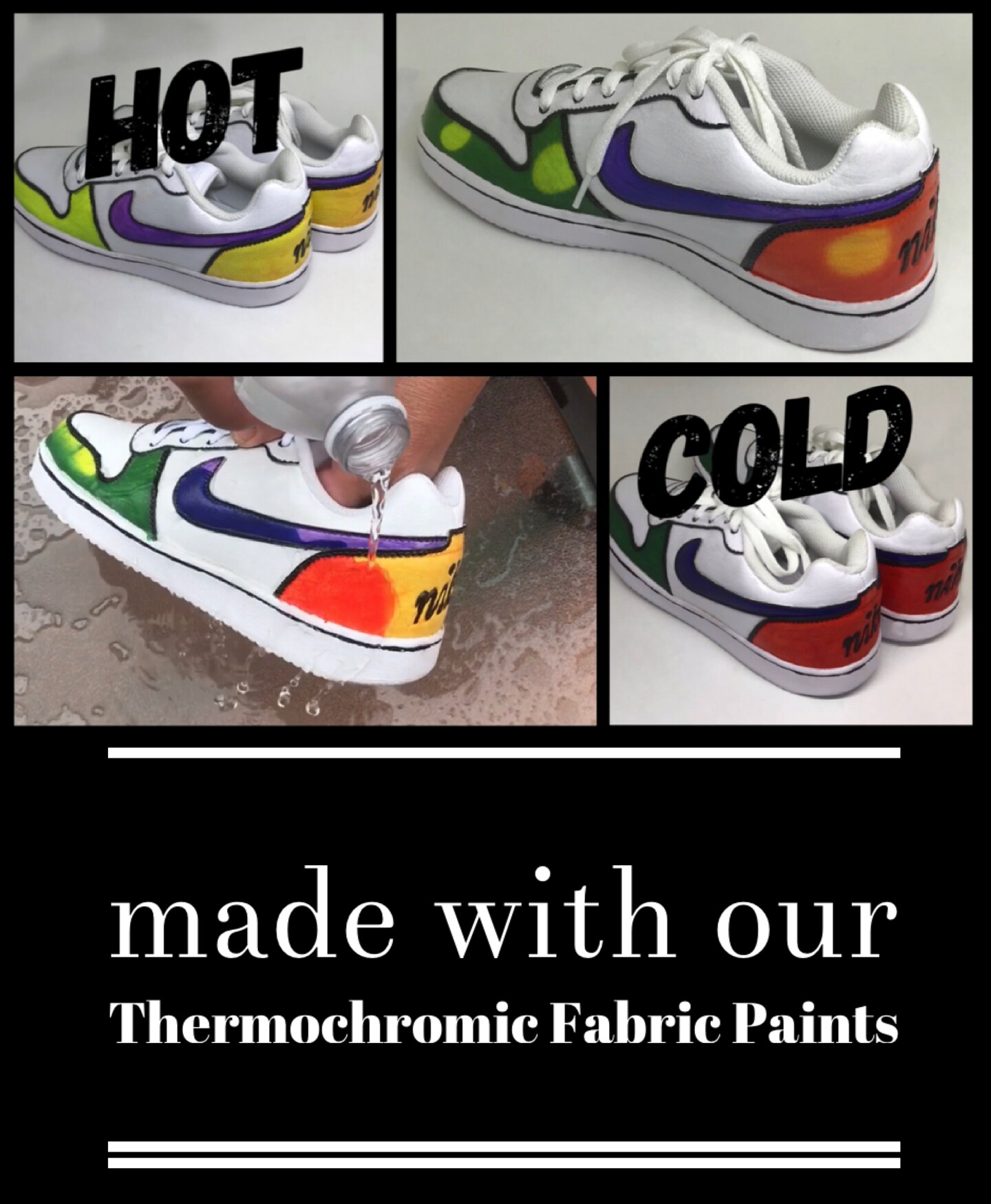 Temperature Activated Body Heat Reactive Color Changing Thermochromic