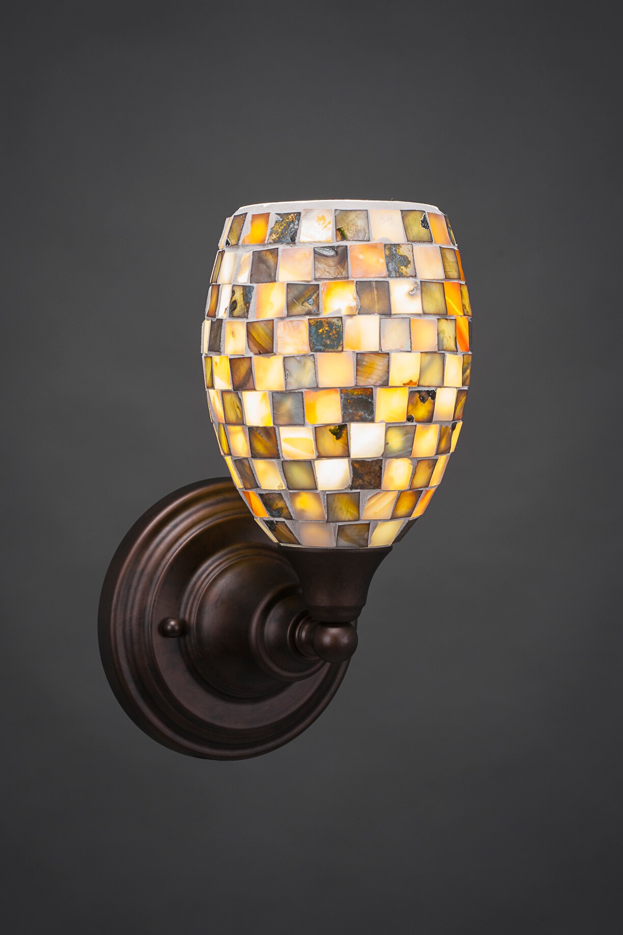 Wall Sconce Shown In Bronze Finish With 5 Sea Haze Seashell Glass Sconces Michaels