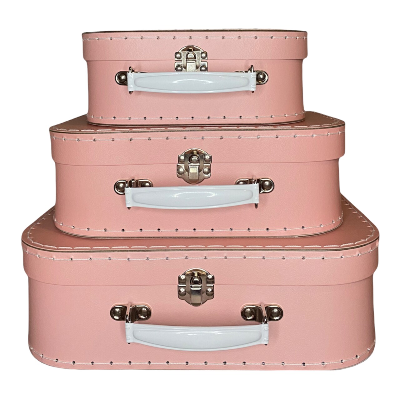 Pink Paperboard Suitcase Decorative Storage Box - Set of 3 or 1 Box of Specific Design