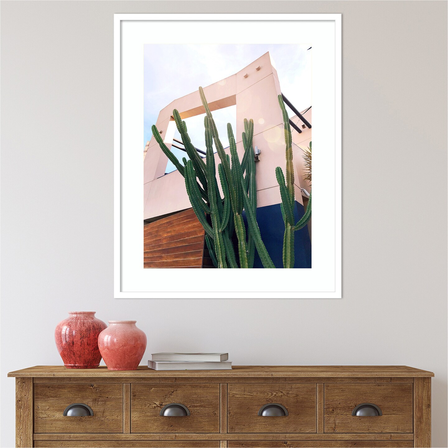 Abbot Kinney Blvd by Rachel Dowd Wood Framed Wall Art Print